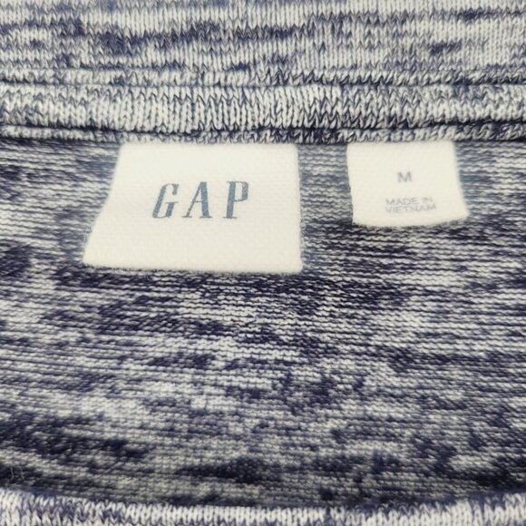 GAP Front Tie Blue White Striped Heathered Top - Picture 7 of 8